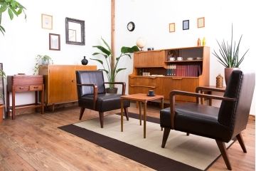 アンティーク家具　アンティーク　スタイリッシュでおしゃれな1人掛けアームソファ(1)