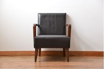 アンティーク家具　アンティーク　スタイリッシュでおしゃれな1人掛けアームソファ(1)