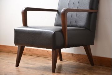 アンティーク家具　アンティーク　スタイリッシュでおしゃれな1人掛けアームソファ(1)