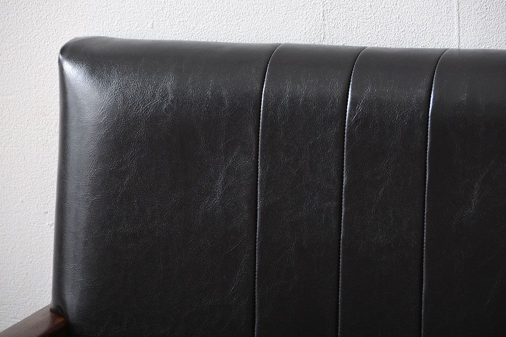 アンティーク家具　アンティーク　スタイリッシュでおしゃれな1人掛けアームソファ(1)