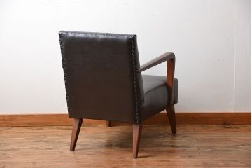 アンティーク家具　アンティーク　スタイリッシュでおしゃれな1人掛けアームソファ(1)