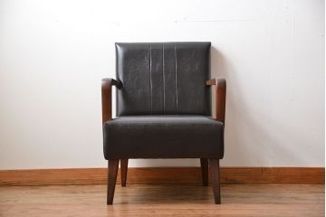 アンティーク家具　アンティーク　スタイリッシュでおしゃれな1人掛けアームソファ(2)