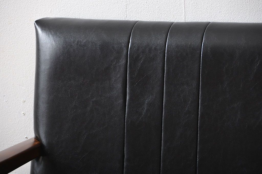 アンティーク家具　アンティーク　スタイリッシュでおしゃれな1人掛けアームソファ(2)