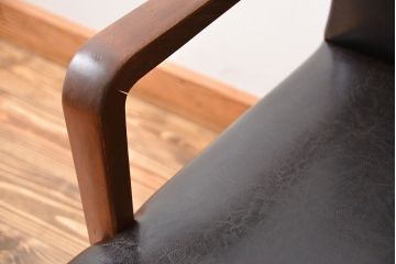 アンティーク家具　アンティーク　スタイリッシュでおしゃれな1人掛けアームソファ(2)