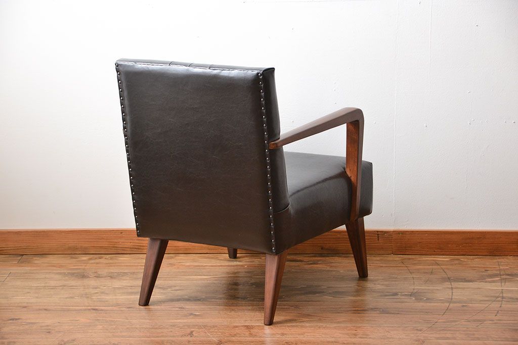 アンティーク家具　アンティーク　スタイリッシュでおしゃれな1人掛けアームソファ(2)