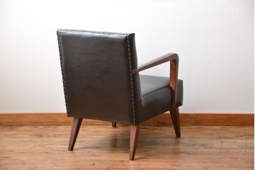 アンティーク家具　アンティーク　スタイリッシュでおしゃれな1人掛けアームソファ(2)