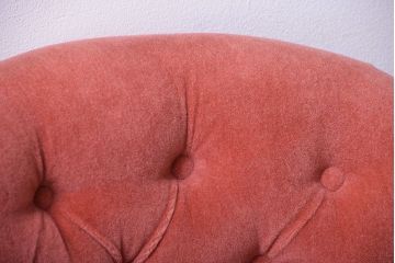 アンティーク家具　イギリスアンティーク　フリンジ付き1人掛けソファ