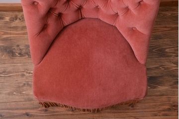 アンティーク家具　イギリスアンティーク　フリンジ付き1人掛けソファ