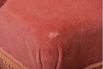 アンティーク家具　イギリスアンティーク　フリンジ付き1人掛けソファ