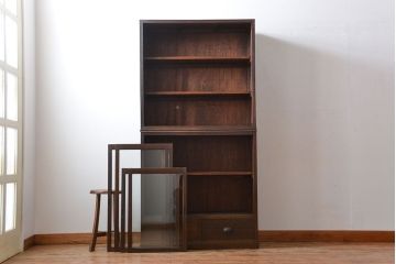 アンティーク家具　和製アンティーク　古い木製の重ね収納棚