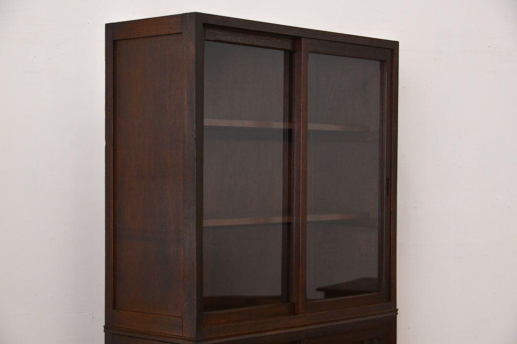 アンティーク家具　和製アンティーク　古い木製の重ね収納棚