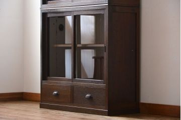 アンティーク家具　和製アンティーク　古い木製の重ね収納棚