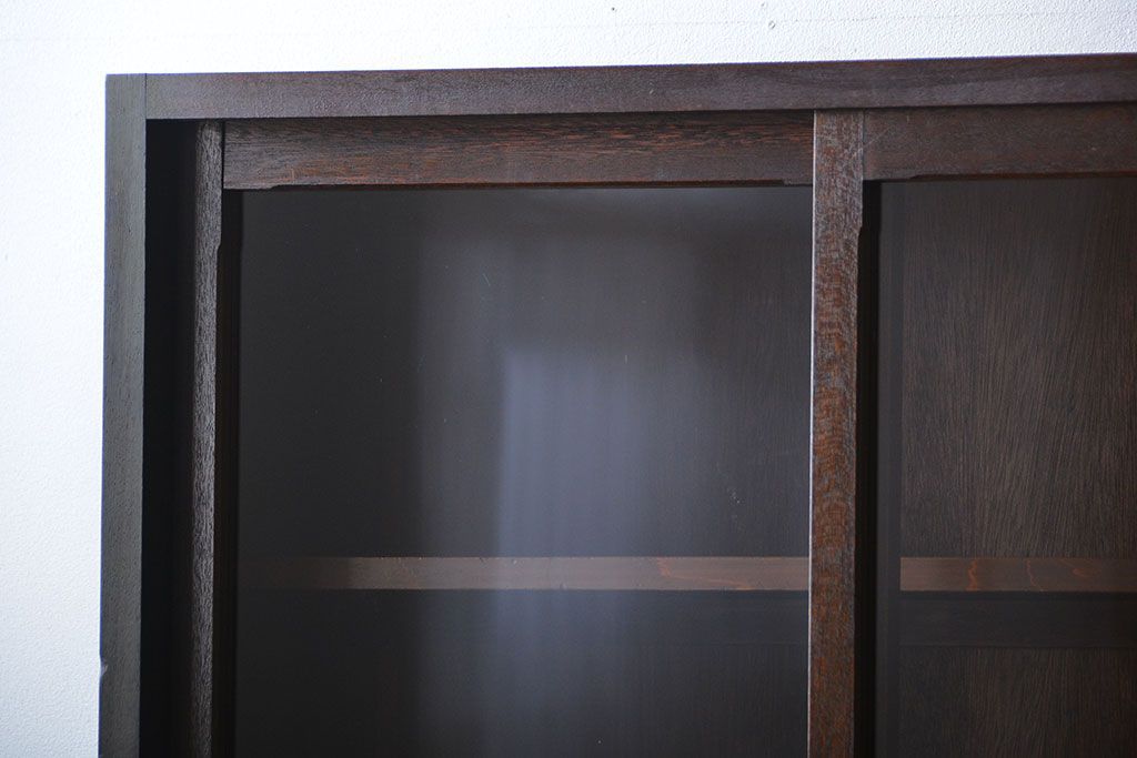 アンティーク家具　和製アンティーク　古い木製の重ね収納棚