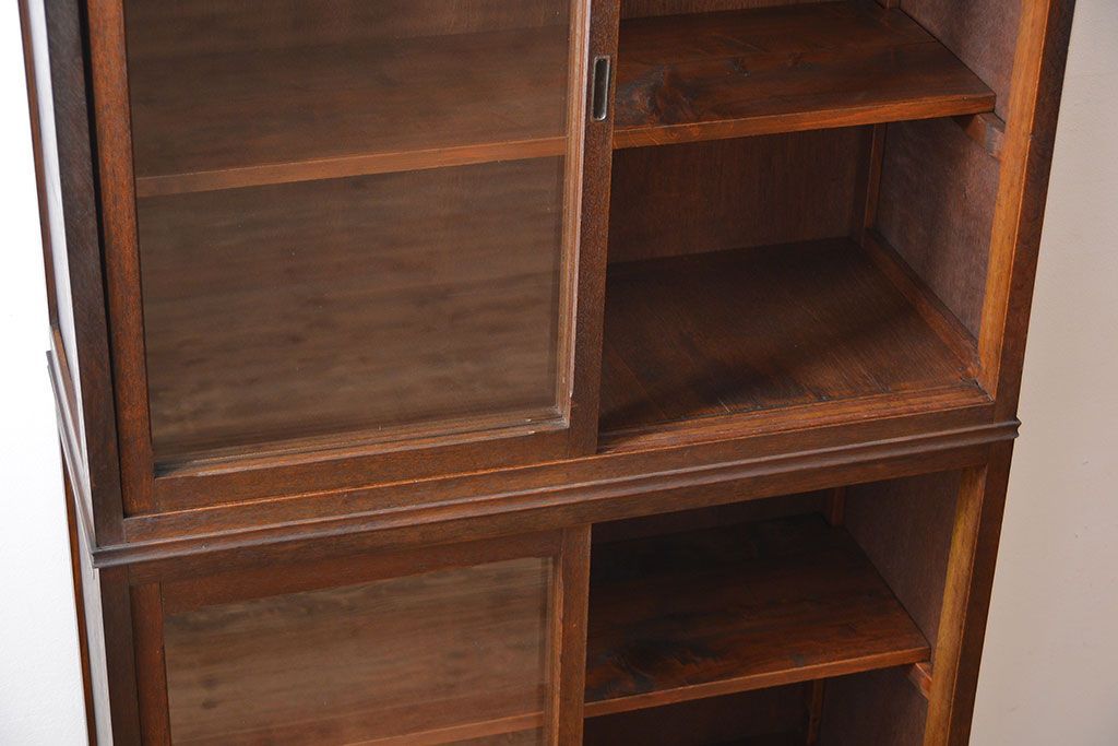 アンティーク家具　和製アンティーク　古い木製の重ね収納棚