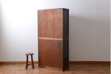 アンティーク家具　和製アンティーク　古い木製の重ね収納棚