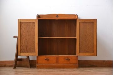 アンティーク家具　アンティーク　引き出し2杯付き小さな和風本箱