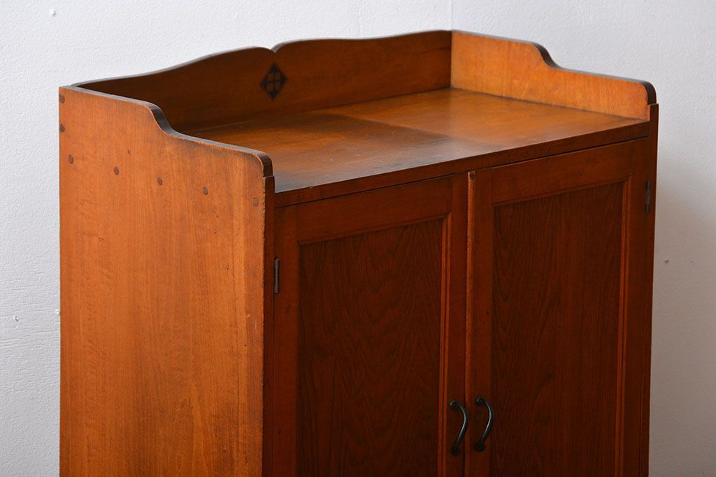 アンティーク家具　アンティーク　引き出し2杯付き小さな和風本箱