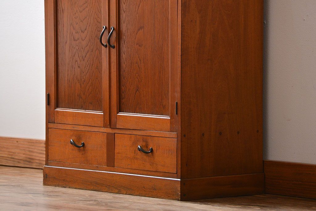 アンティーク家具　アンティーク　引き出し2杯付き小さな和風本箱