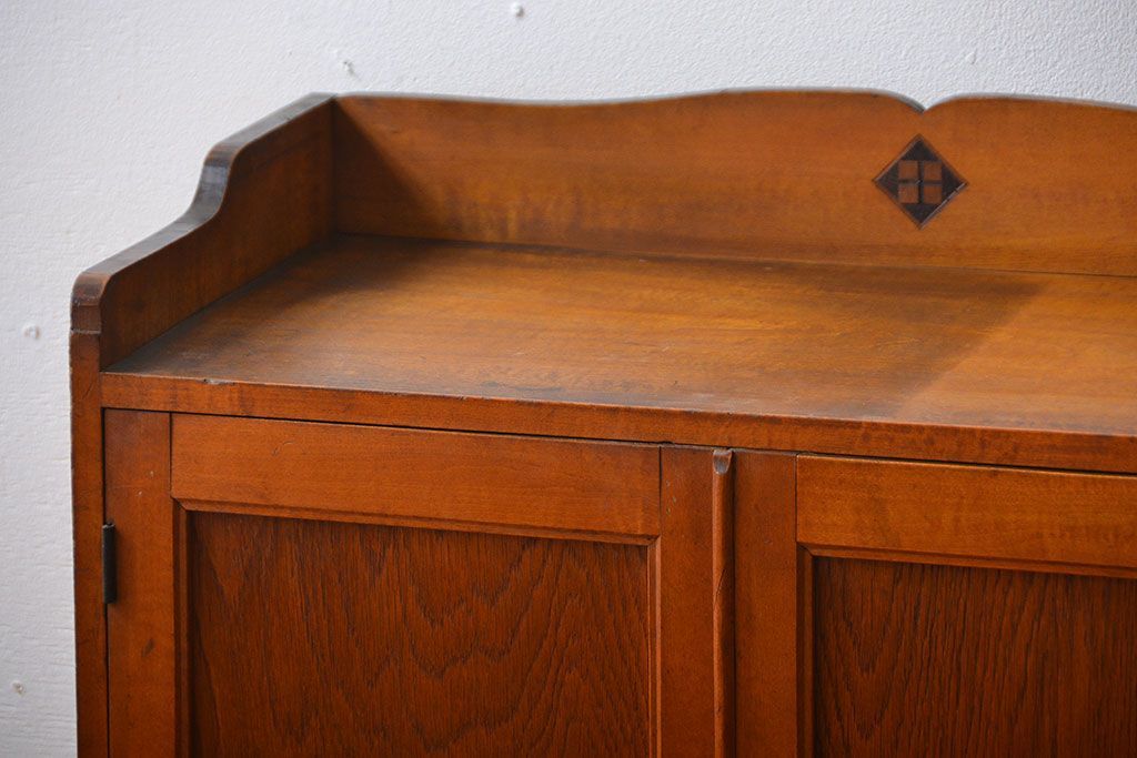 アンティーク家具　アンティーク　引き出し2杯付き小さな和風本箱