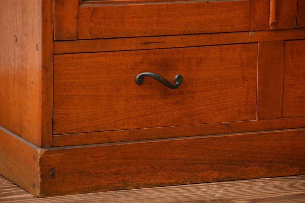 アンティーク家具　アンティーク　引き出し2杯付き小さな和風本箱