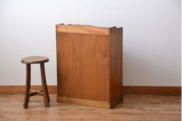 アンティーク家具　アンティーク　引き出し2杯付き小さな和風本箱