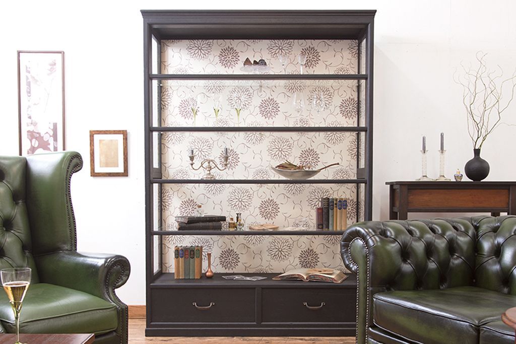 アンティーク家具　大正ロマン　おしゃれで上品な高級感溢れるペイント飾り棚