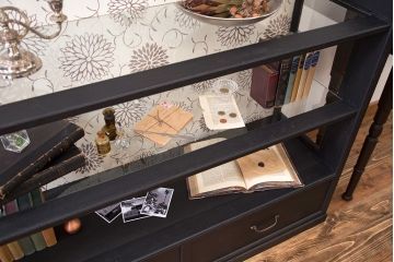 アンティーク家具　大正ロマン　おしゃれで上品な高級感溢れるペイント飾り棚