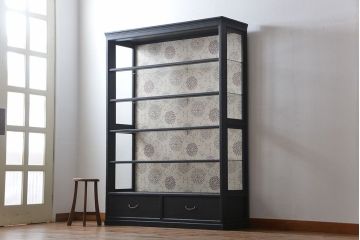 アンティーク家具　大正ロマン　おしゃれで上品な高級感溢れるペイント飾り棚