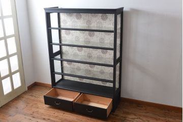 アンティーク家具　大正ロマン　おしゃれで上品な高級感溢れるペイント飾り棚