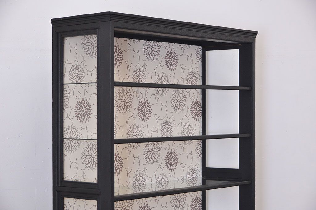 アンティーク家具　大正ロマン　おしゃれで上品な高級感溢れるペイント飾り棚