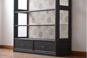 アンティーク家具　大正ロマン　おしゃれで上品な高級感溢れるペイント飾り棚