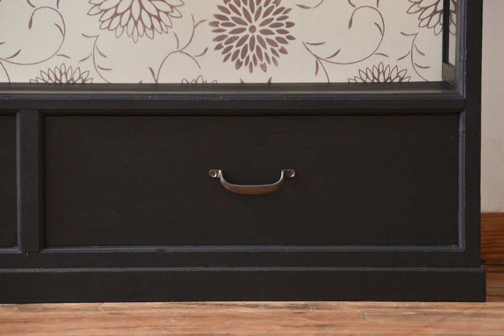 アンティーク家具　大正ロマン　おしゃれで上品な高級感溢れるペイント飾り棚