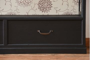 アンティーク家具　大正ロマン　おしゃれで上品な高級感溢れるペイント飾り棚