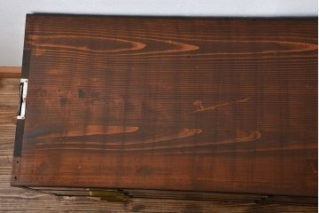 アンティーク家具　アンティーク　前面黒檀材!鉄脚付きローチェスト