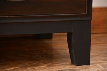 アンティーク家具　アンティーク　前面黒檀材!脚付きローチェスト