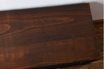 アンティーク家具　アンティーク　前面黒檀材!脚付きローボード