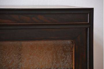 アンティーク家具　アンティーク　前面黒檀材!脚付きローボード
