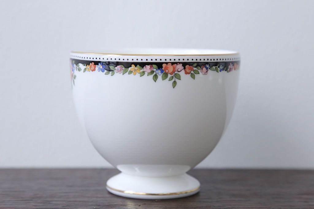 アンティーク雑貨　ウェッジウッド・オズボーンカップ&ソーサー5客セット・スウィートプラムプレート