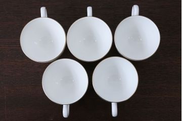 アンティーク雑貨　ウェッジウッド・オズボーンカップ&ソーサー5客セット・スウィートプラムプレート