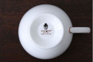 アンティーク雑貨　ウェッジウッド・オズボーンカップ&ソーサー5客セット・スウィートプラムプレート