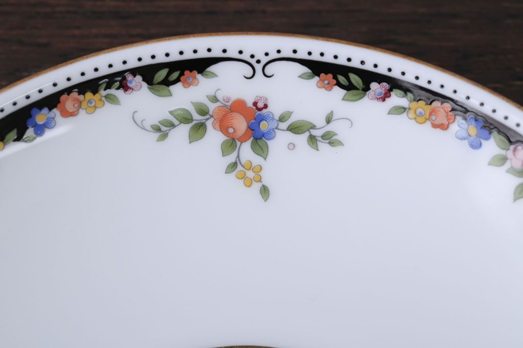 アンティーク雑貨　ウェッジウッド・オズボーンカップ&ソーサー5客セット・スウィートプラムプレート