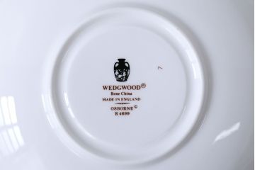 アンティーク雑貨　ウェッジウッド・オズボーンカップ&ソーサー5客セット・スウィートプラムプレート