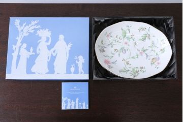 アンティーク雑貨　ウェッジウッド・オズボーンカップ&ソーサー5客セット・スウィートプラムプレート