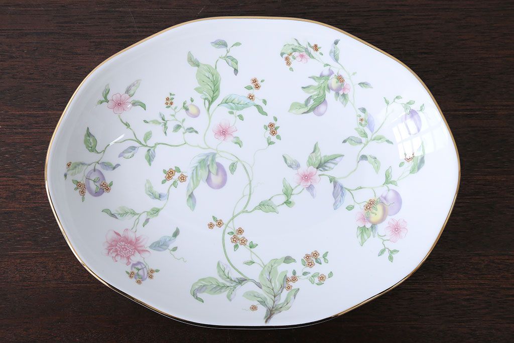 アンティーク雑貨　ウェッジウッド・オズボーンカップ&ソーサー5客セット・スウィートプラムプレート