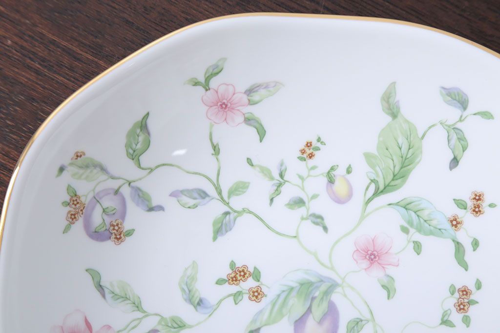 アンティーク雑貨　ウェッジウッド・オズボーンカップ&ソーサー5客セット・スウィートプラムプレート