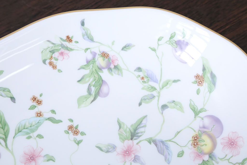 アンティーク雑貨　ウェッジウッド・オズボーンカップ&ソーサー5客セット・スウィートプラムプレート