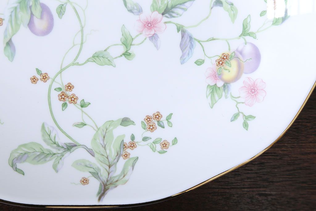 アンティーク雑貨　ウェッジウッド・オズボーンカップ&ソーサー5客セット・スウィートプラムプレート