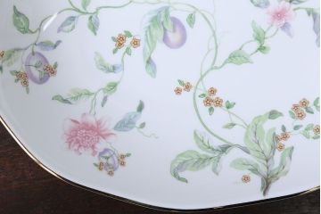 アンティーク雑貨　ウェッジウッド・オズボーンカップ&ソーサー5客セット・スウィートプラムプレート