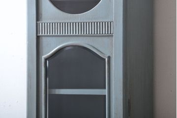 アンティーク家具　アンティークペイント　大きな古いホールクロック収納棚