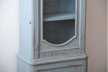 アンティーク家具　アンティークペイント　大きな古いホールクロック収納棚